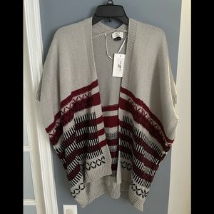 Short Sleeve Open Sweater